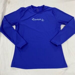 ONeill Skins XL Long Sleeve Rash Guard UPF 50+ Blue Swim Shirt 3412
